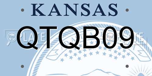 QTQB09 Kansas License Plate