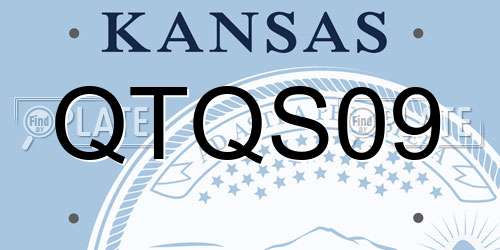 QTQS09 Kansas License Plate