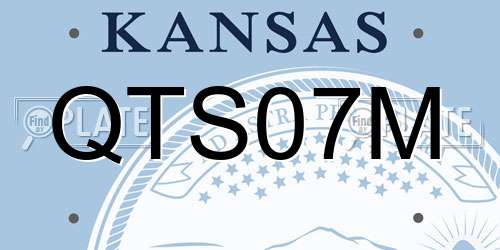 QTS07M Kansas License Plate