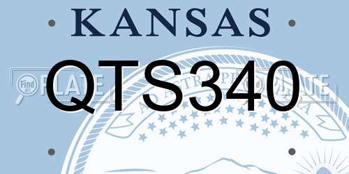 QTS340 Kansas License Plate