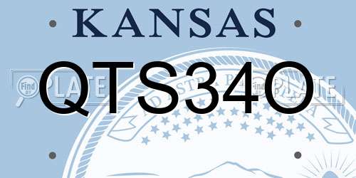 QTS34O Kansas License Plate