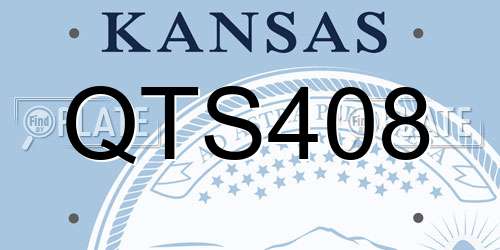 QTS408 Kansas License Plate