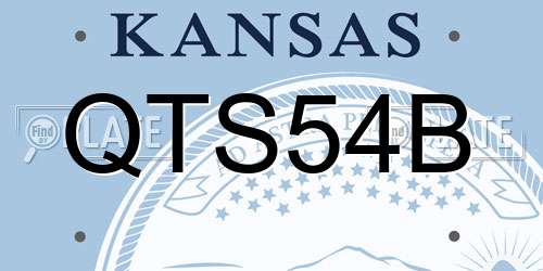 QTS54B Kansas License Plate