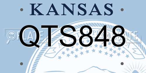 QTS848 Kansas License Plate