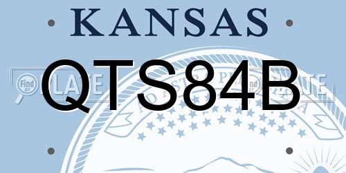 QTS84B Kansas License Plate