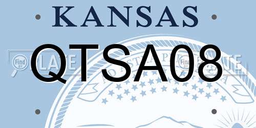 QTSA08 Kansas License Plate