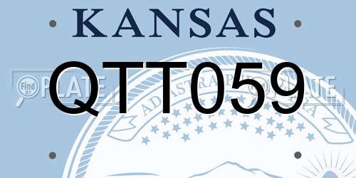 QTT059 Kansas License Plate
