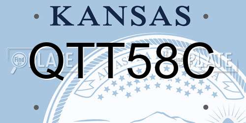 QTT58C Kansas License Plate