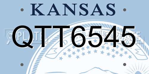 QTT6545 Kansas License Plate