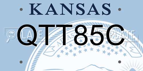 QTT85C Kansas License Plate