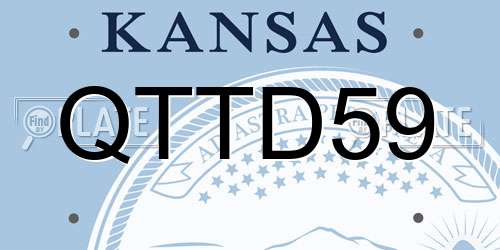 QTTD59 Kansas License Plate