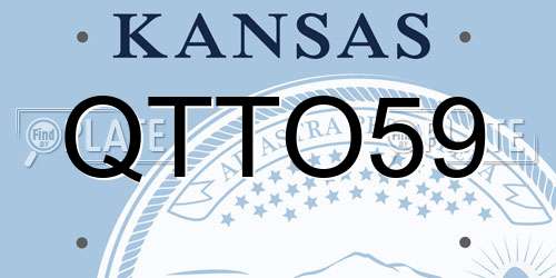 QTTO59 Kansas License Plate