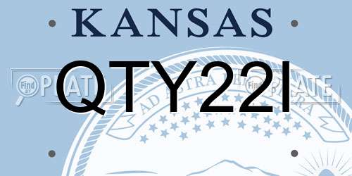 QTY22I Kansas License Plate