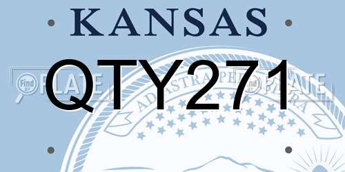 QTY271 Kansas License Plate