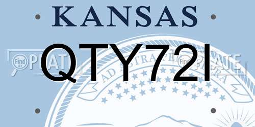 QTY72I Kansas License Plate