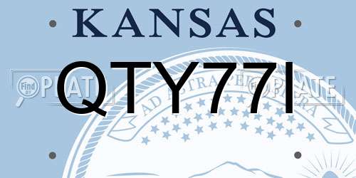 QTY77I Kansas License Plate