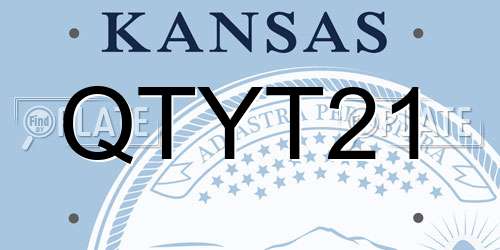 QTYT21 Kansas License Plate
