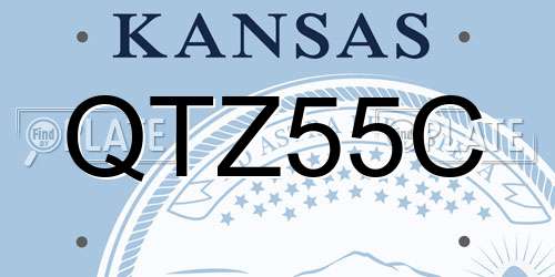 QTZ55C Kansas License Plate