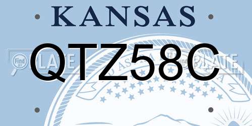 QTZ58C Kansas License Plate