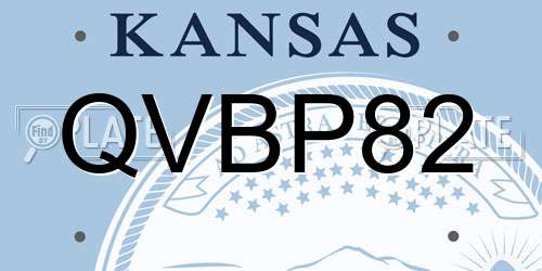 QVBP82 Kansas License Plate