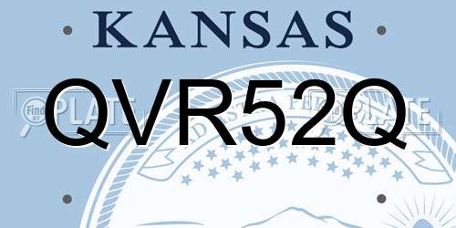 QVR52Q Kansas License Plate