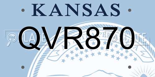 QVR870 Kansas License Plate