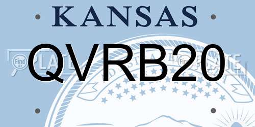 QVRB20 Kansas License Plate