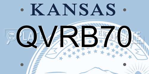 QVRB70 Kansas License Plate