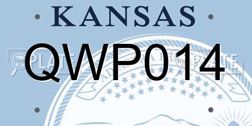 QWP014 Kansas License Plate