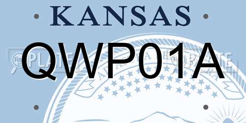 QWP01A Kansas License Plate