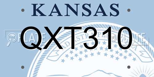 QXT310 Kansas License Plate