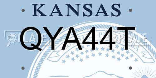 QYA44T Kansas License Plate