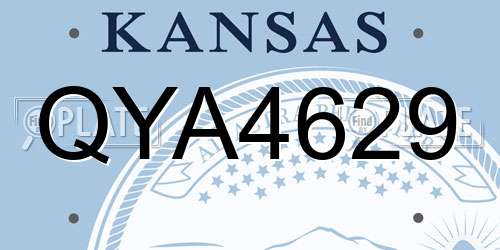 QYA4629 Kansas License Plate