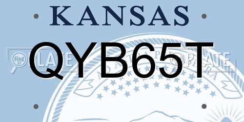 QYB65T Kansas License Plate