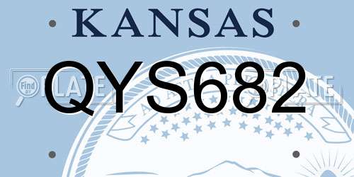 QYS682 Kansas License Plate