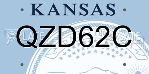 QZD62C Kansas License Plate