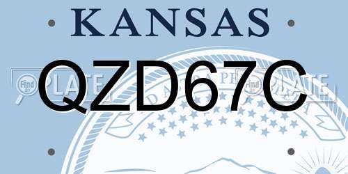 QZD67C Kansas License Plate