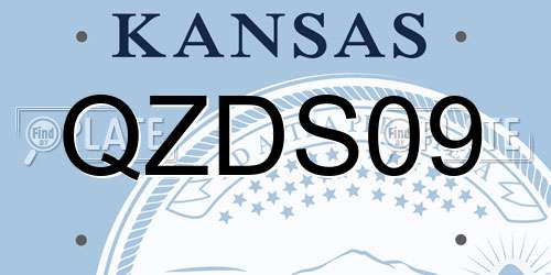 QZDS09 Kansas License Plate