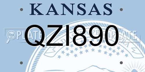 QZI890 Kansas License Plate