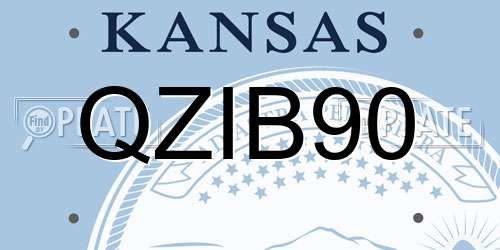 QZIB90 Kansas License Plate