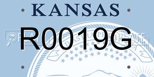 R0019G Kansas License Plate