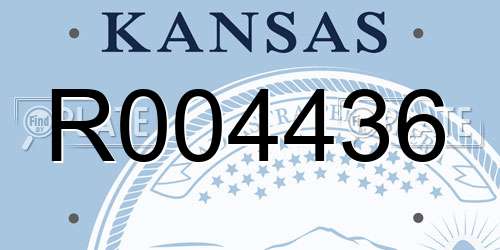 R004436 Kansas License Plate