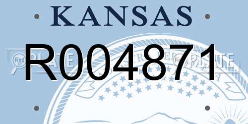R004871 Kansas License Plate
