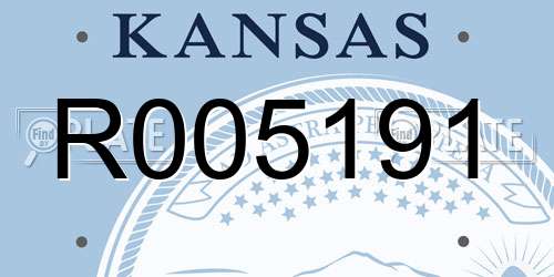 R005191 Kansas License Plate