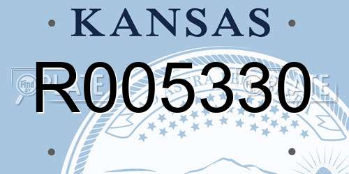 R005330 Kansas License Plate