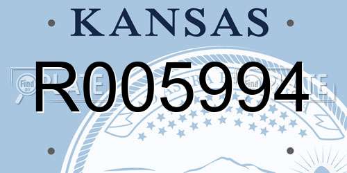 R005994 Kansas License Plate