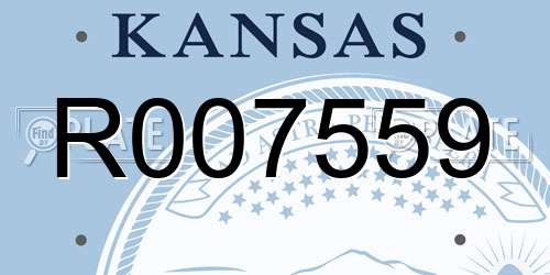 R007559 Kansas License Plate