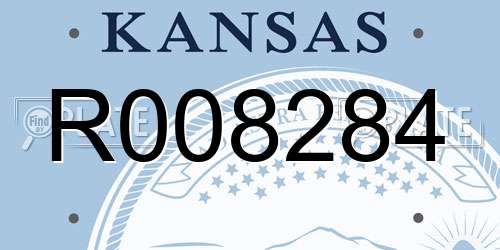 R008284 Kansas License Plate