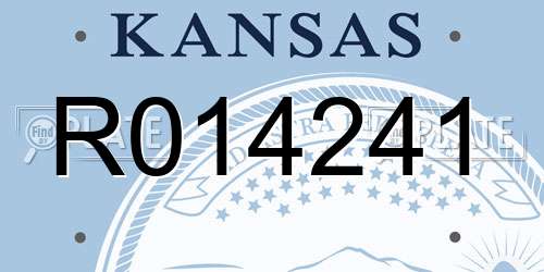R014241 Kansas License Plate