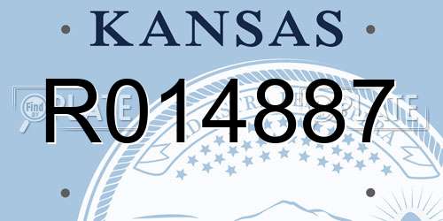 R014887 Kansas License Plate